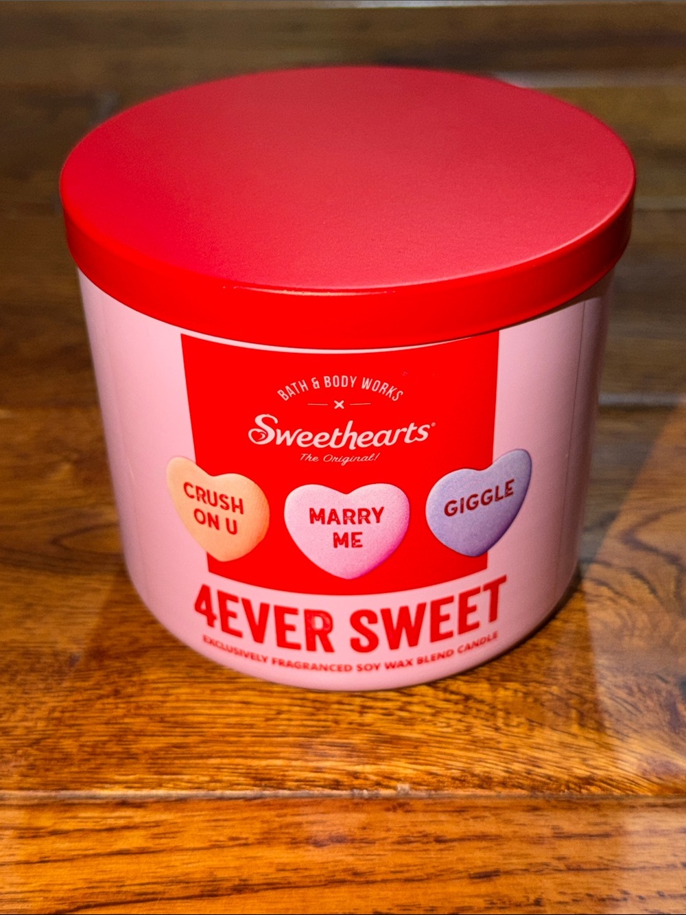 Bath & Body Works 4EVER SWEET Sweethearts Candle - Pink & Red